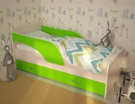 Кровать детская Кроха 2 Дуб + лайм